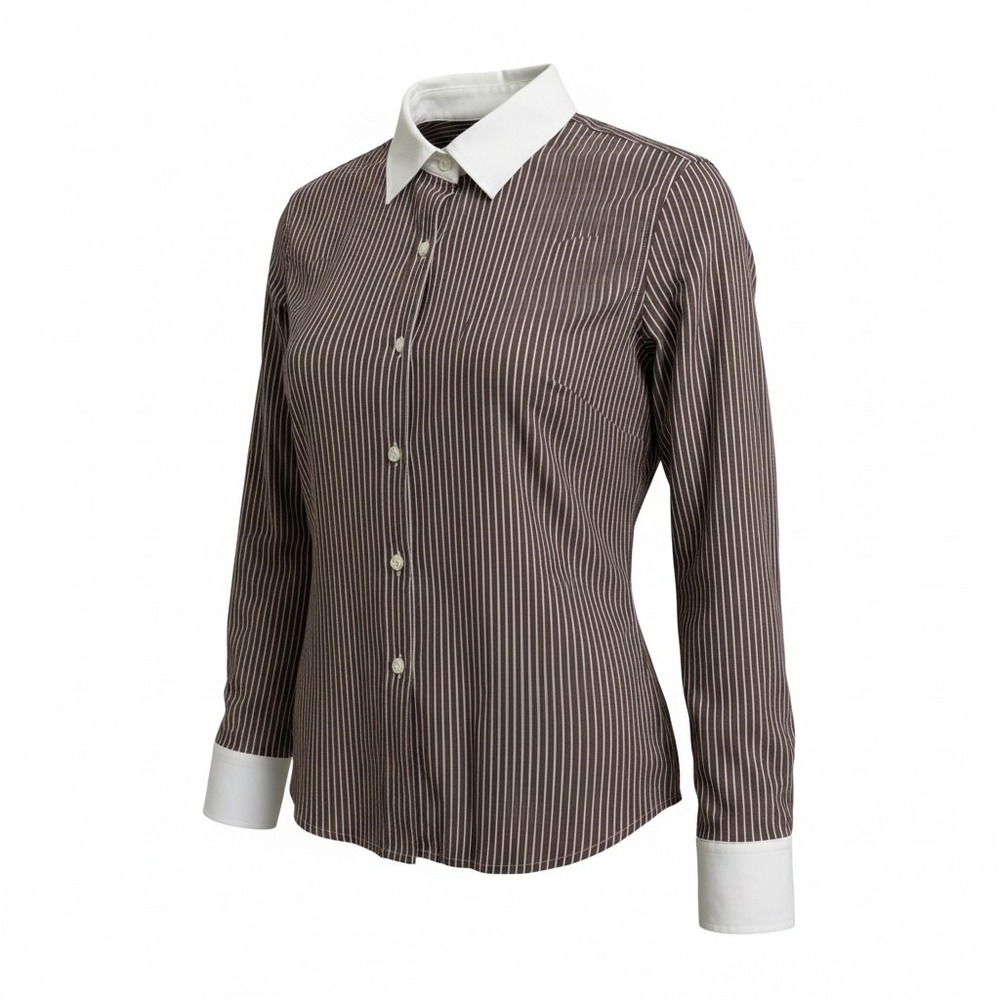 Tuckernuck Womens Red Pinstripe Button Down Shirt White Collar Cuffs XS NEW